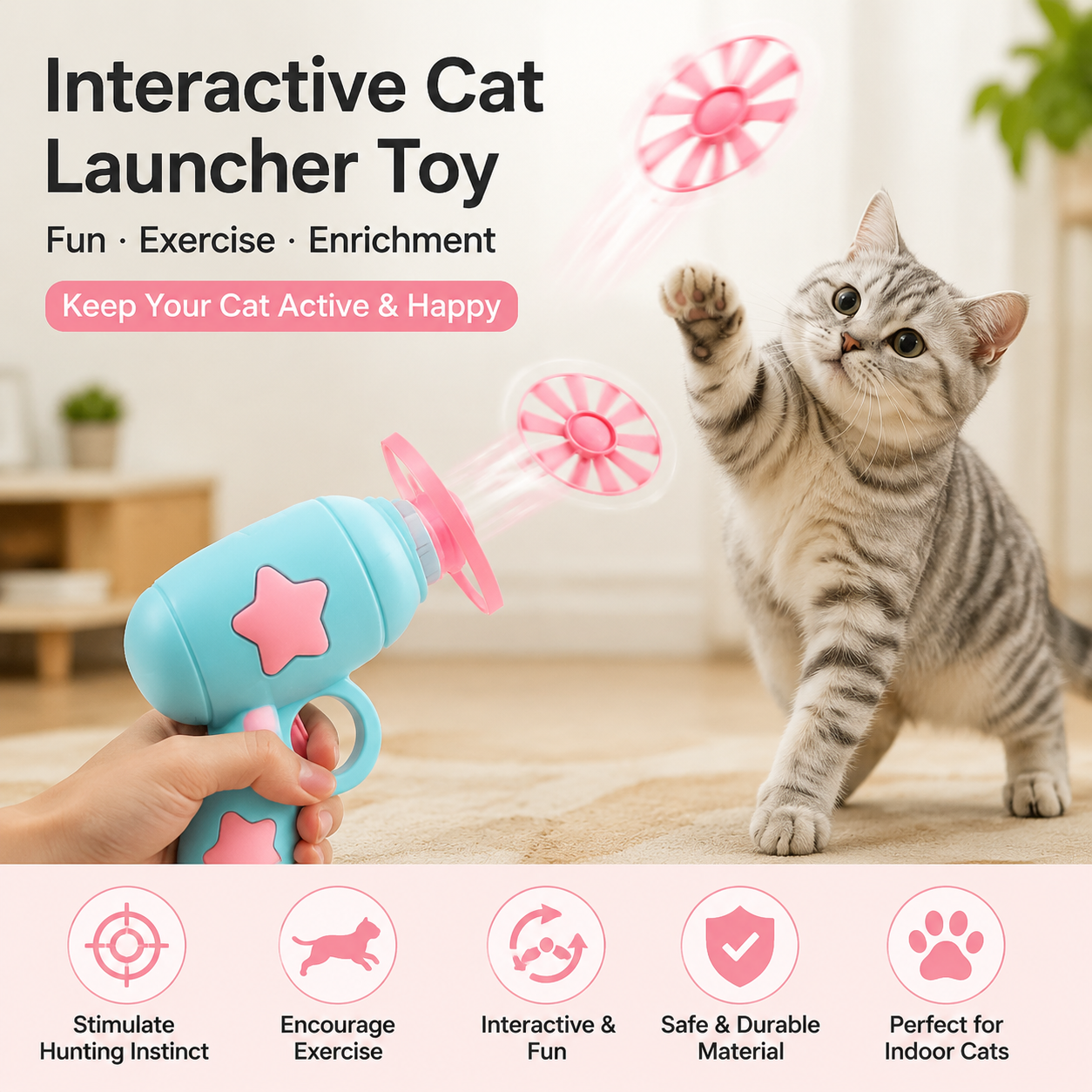 👉 The Ultimate Cat Hunting Toy – Launch, Chase, Play!