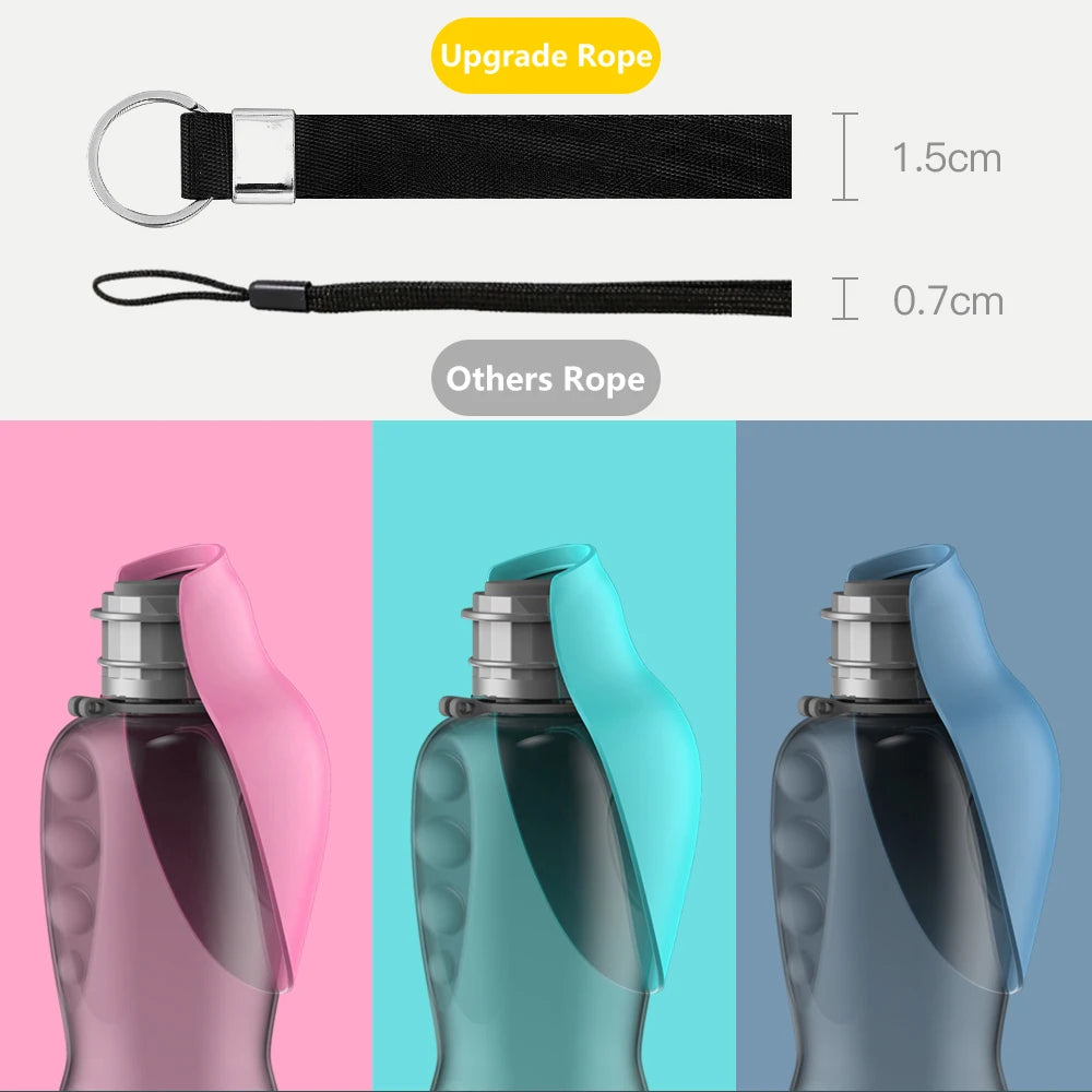 On-the-Go Dog Water Bottle | 800ml Leak-Proof Portable Water Dispenser for Hikes & Walks