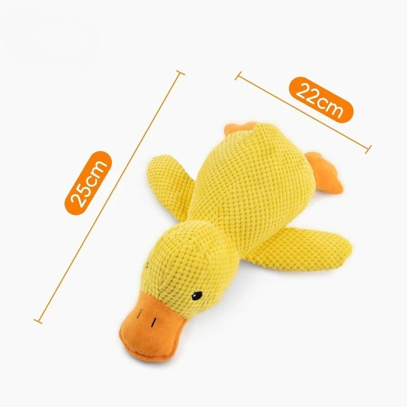 2PCS Squeaky Duck Dog Chew Toy, Durable Pineapple Fabric Interactive Quacking Toy for Dogs Aggressive Chewers