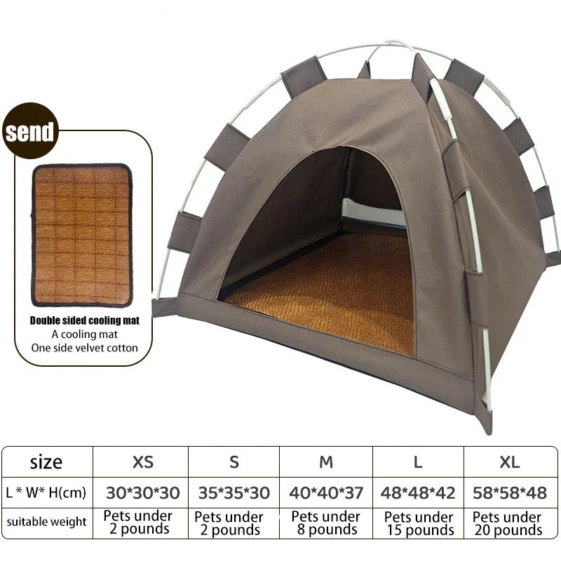 Warm Clamshell Cat Tent Bed with Soft Cushion, Indoor Foldable Kitten House Cave Sofa Bed for Small Pets